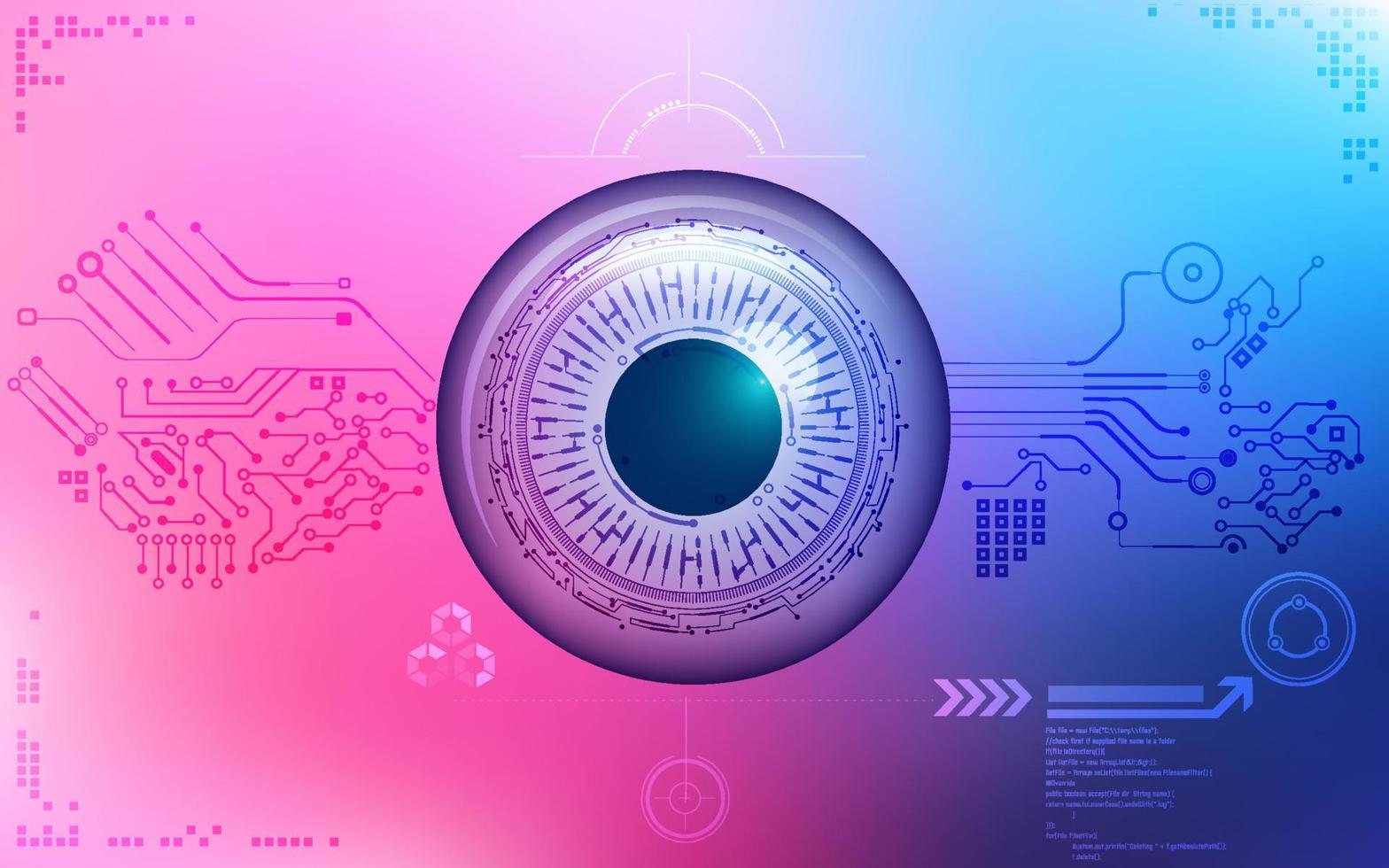 futuristic digital eye vector