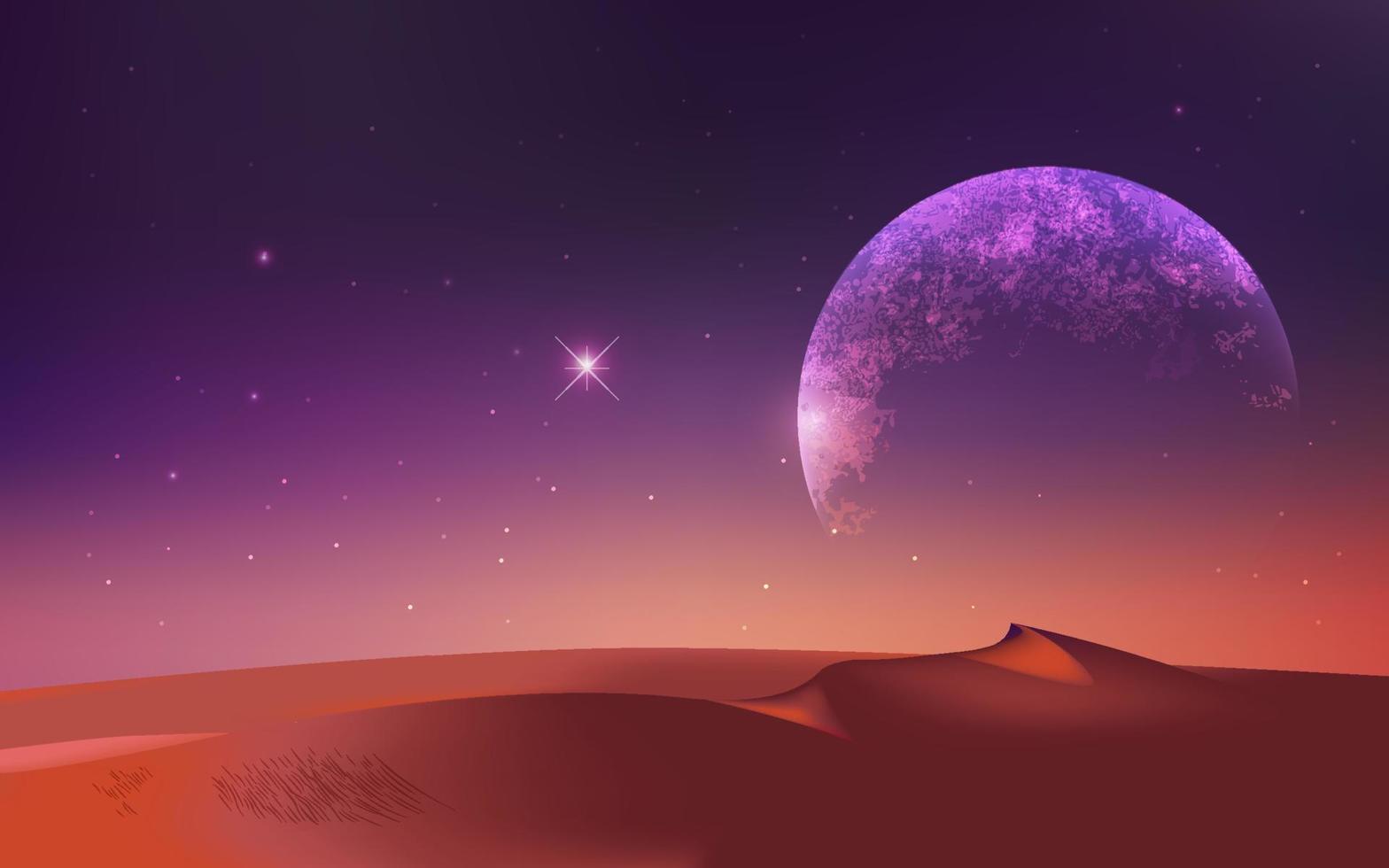 outer space scene vector