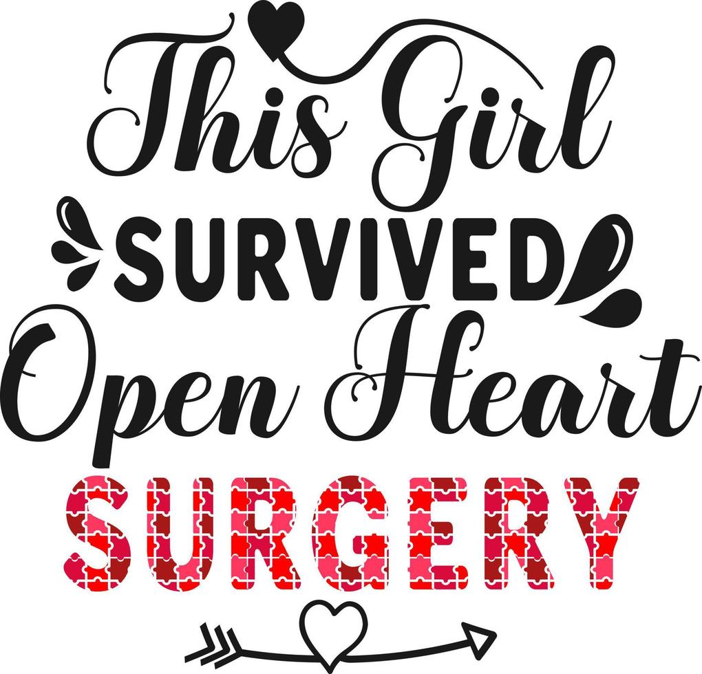 This Girl Survived Open Heart Surgery vector