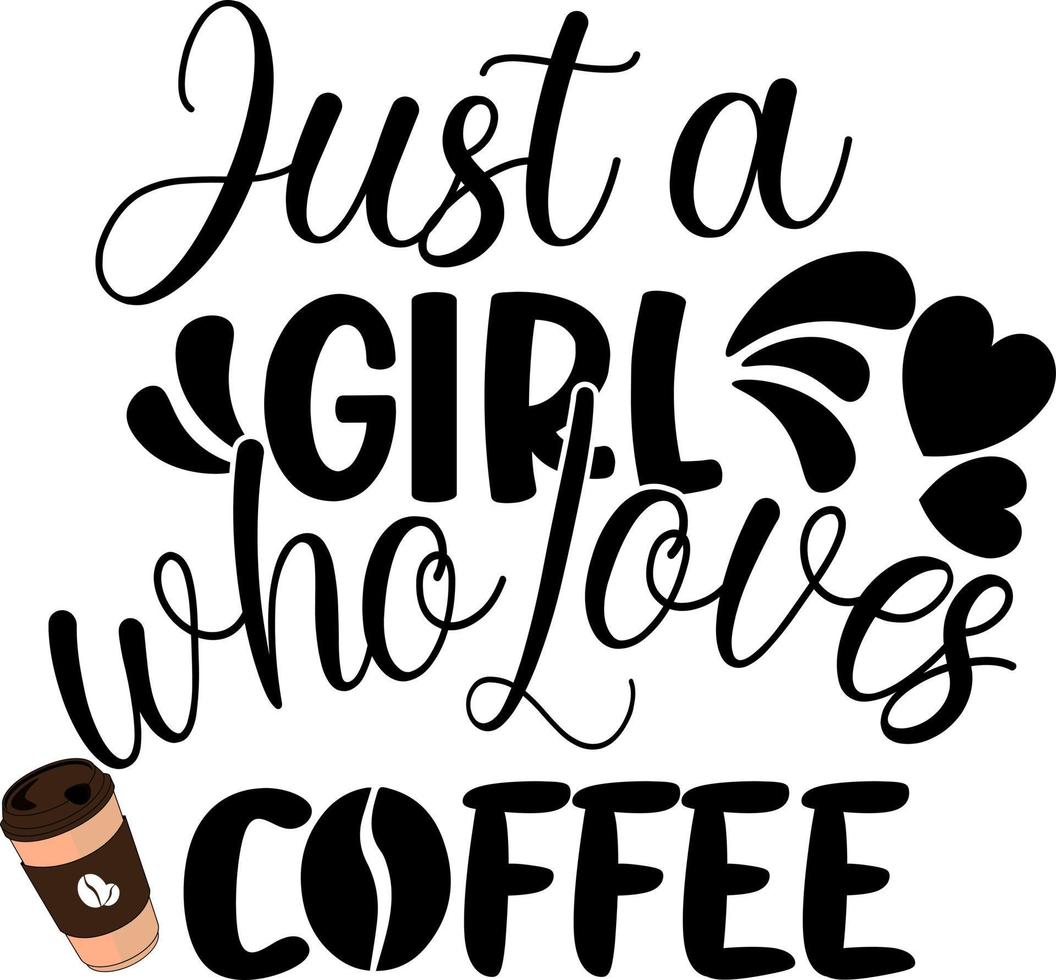 solo una chica que ama el cafe vector