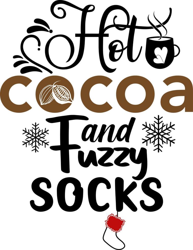 Hot Cocoa And Fuzzy Socks vector