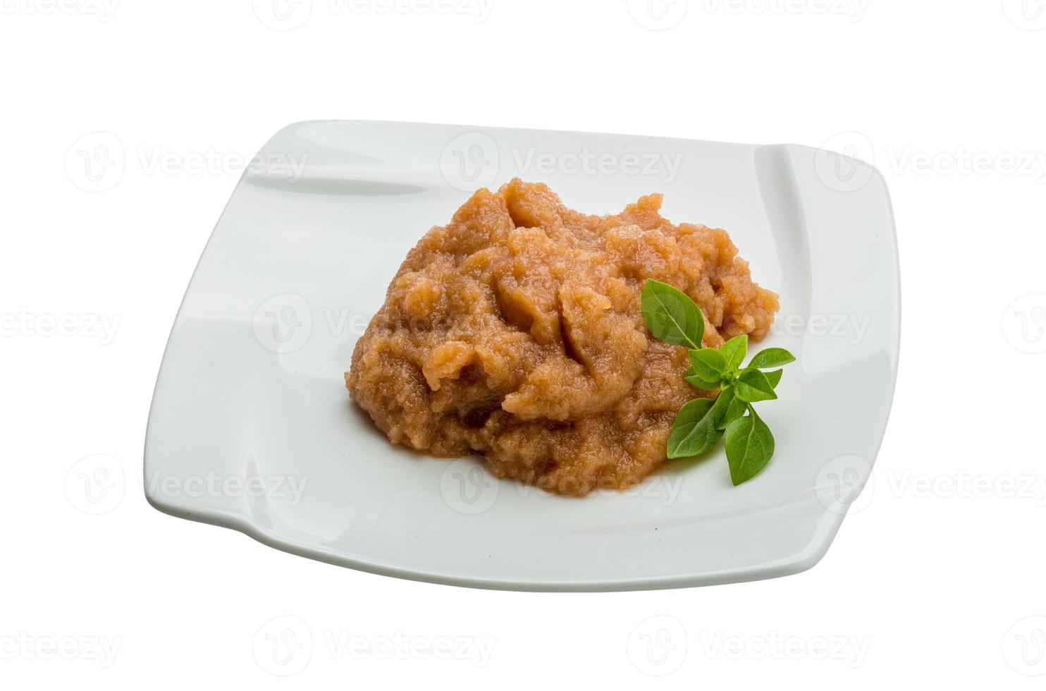 Pollock roe isolated on white background photo