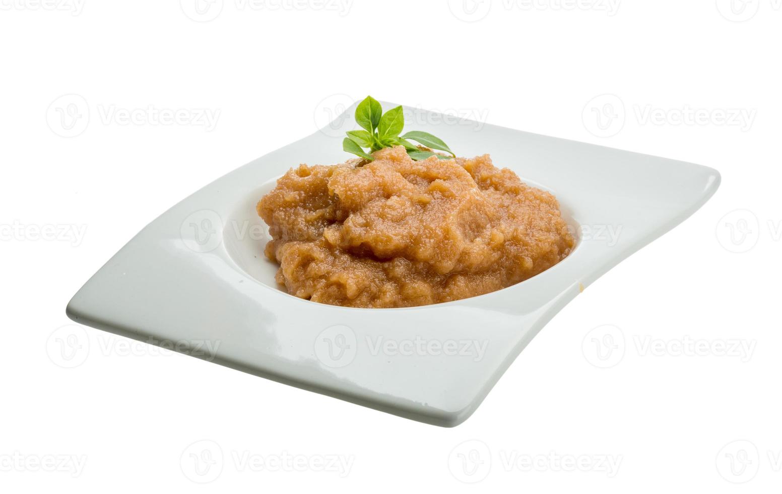 Pollock roe isolated on white background photo