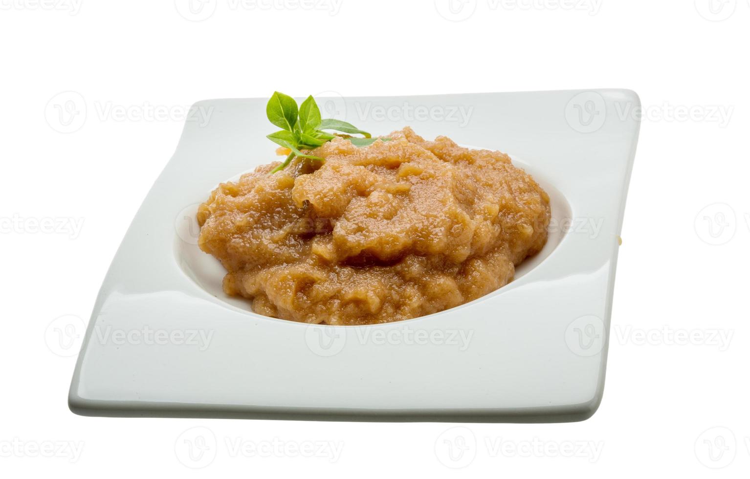 Pollock roe isolated on white background photo