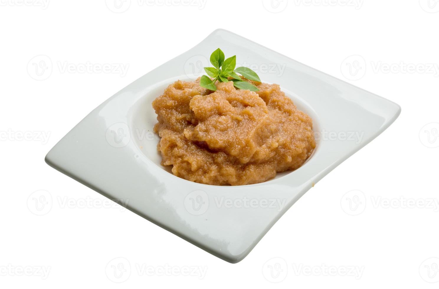 Pollock roe isolated on white background photo