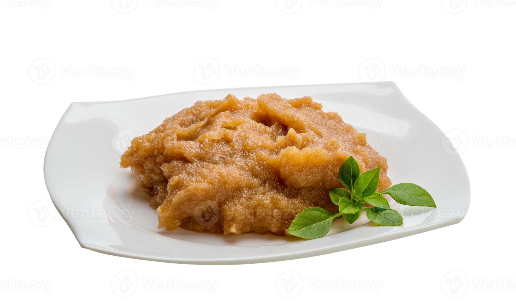 Pollock roe isolated on white background photo