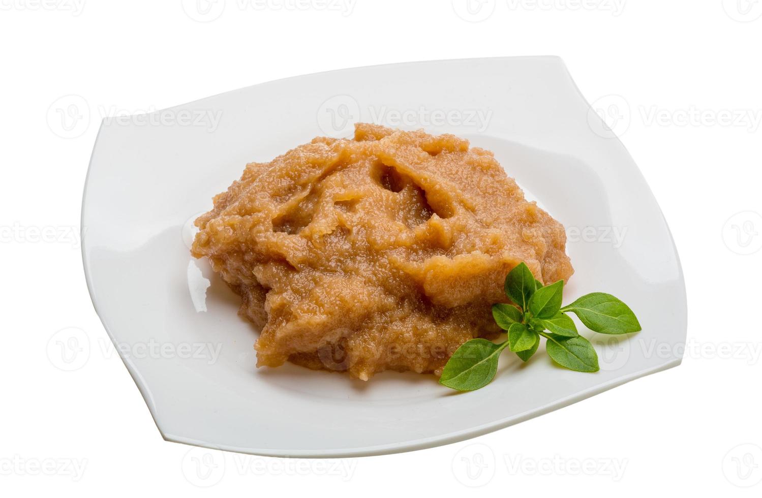 Pollock roe isolated on white background photo