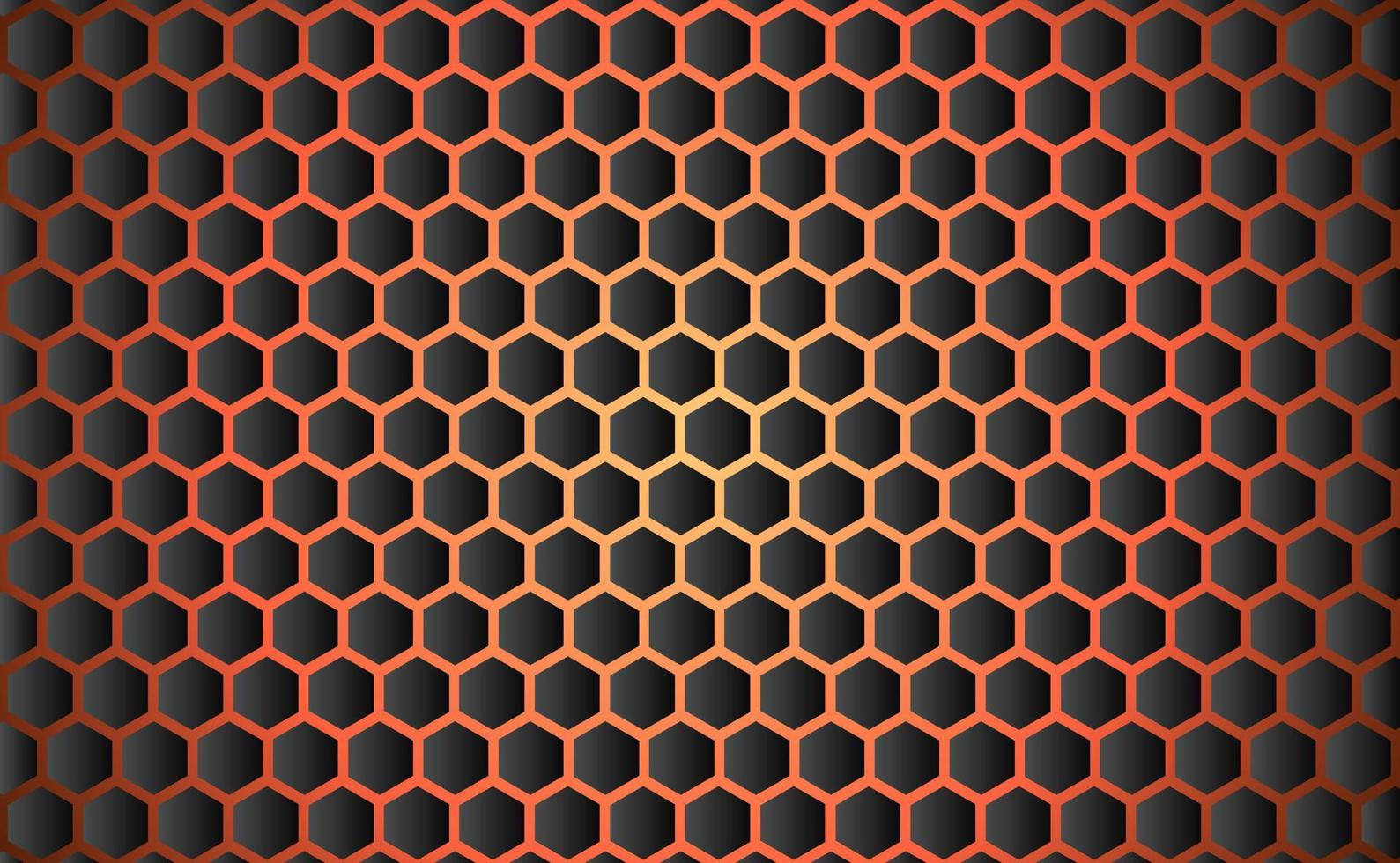 Fondo de metal abstracto geométrico hexagonal con luz. ilustraciones vectoriales vector