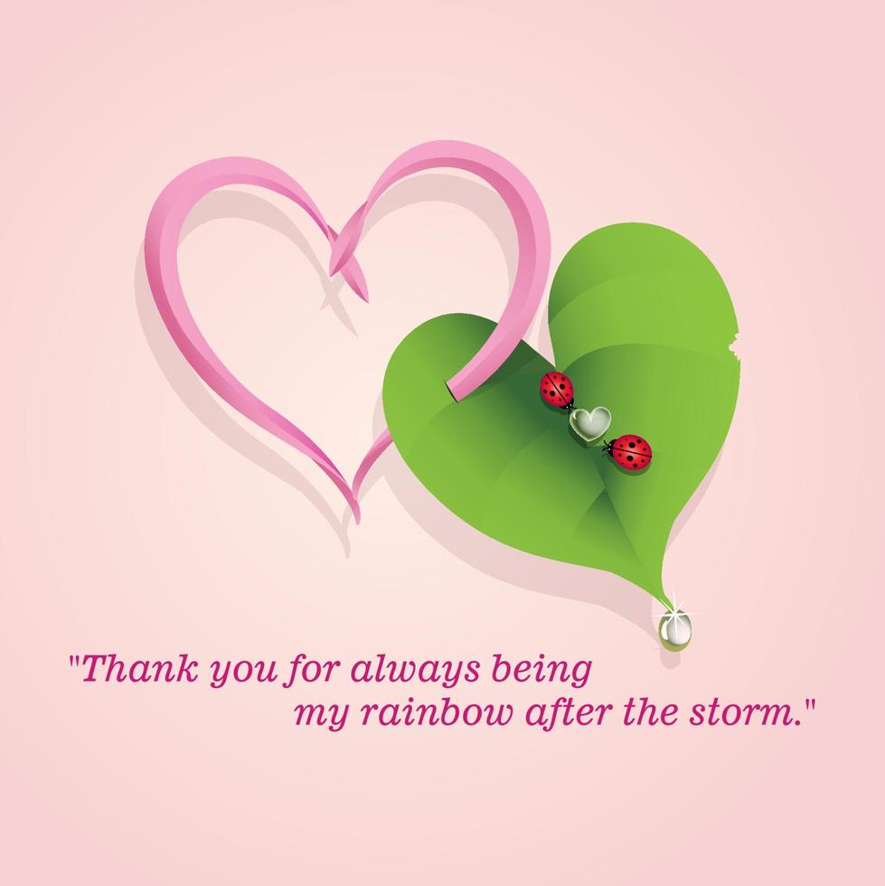 Love Template ladybug version vector