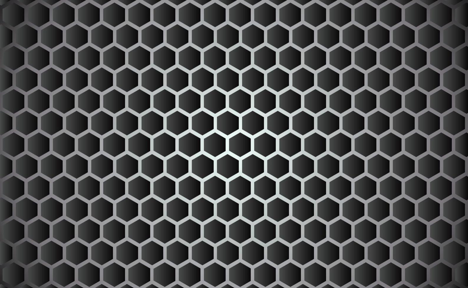Hexagonal geometric abstract metal background with light. ilustrasi vektor vector