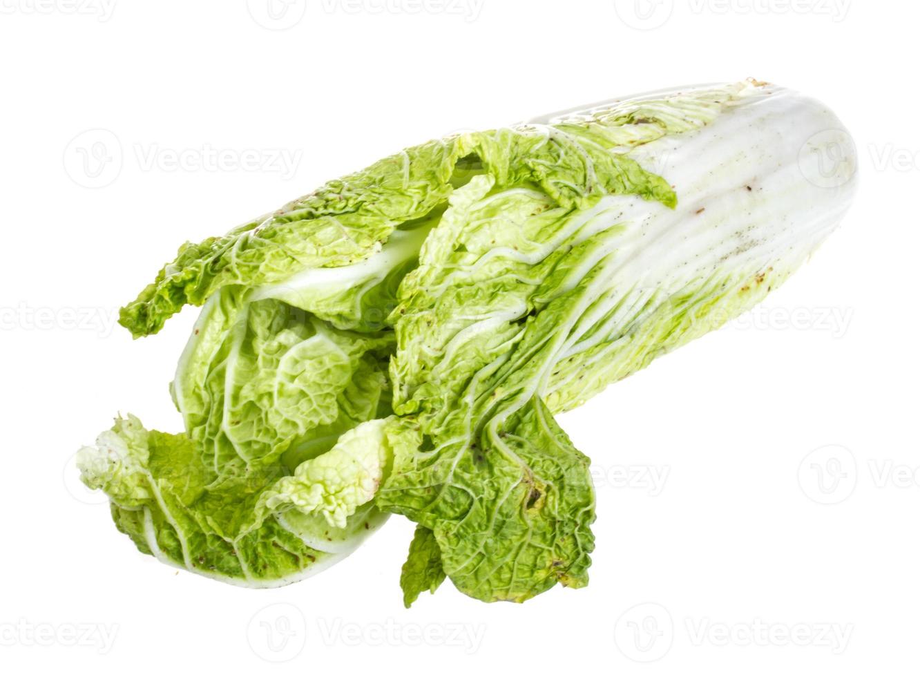 Chinese cabbage on white background photo