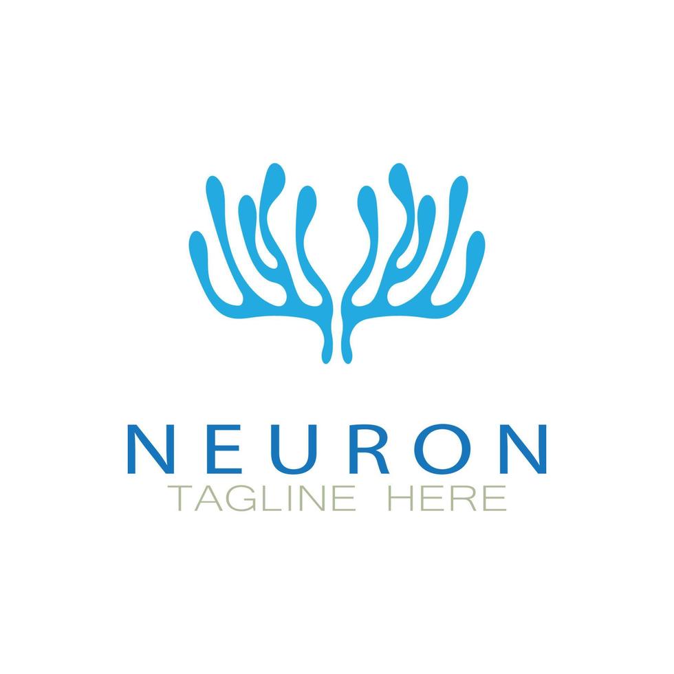 Neuron logo or nerve cell logo design,molecule logo illustration template icon with vector concept