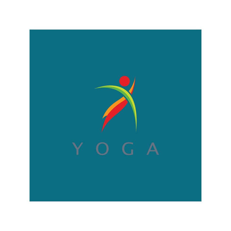 logo design of people doing yoga symbol icon illustration vector