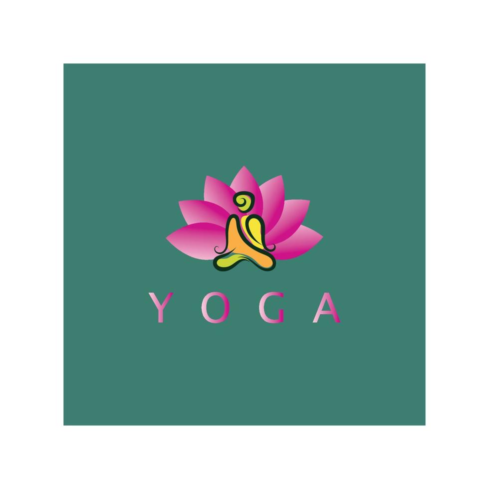 logo design of people doing yoga symbol icon illustration vector
