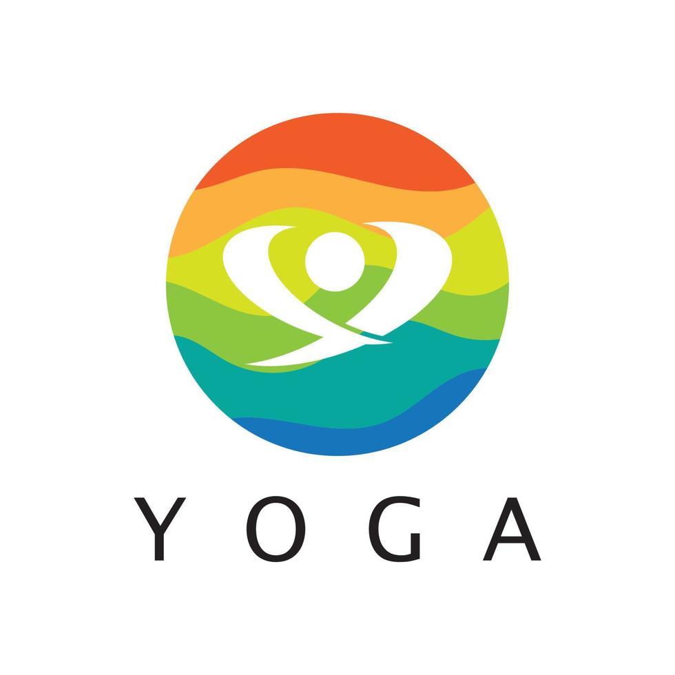 logo design of people doing yoga symbol icon illustration vector ...