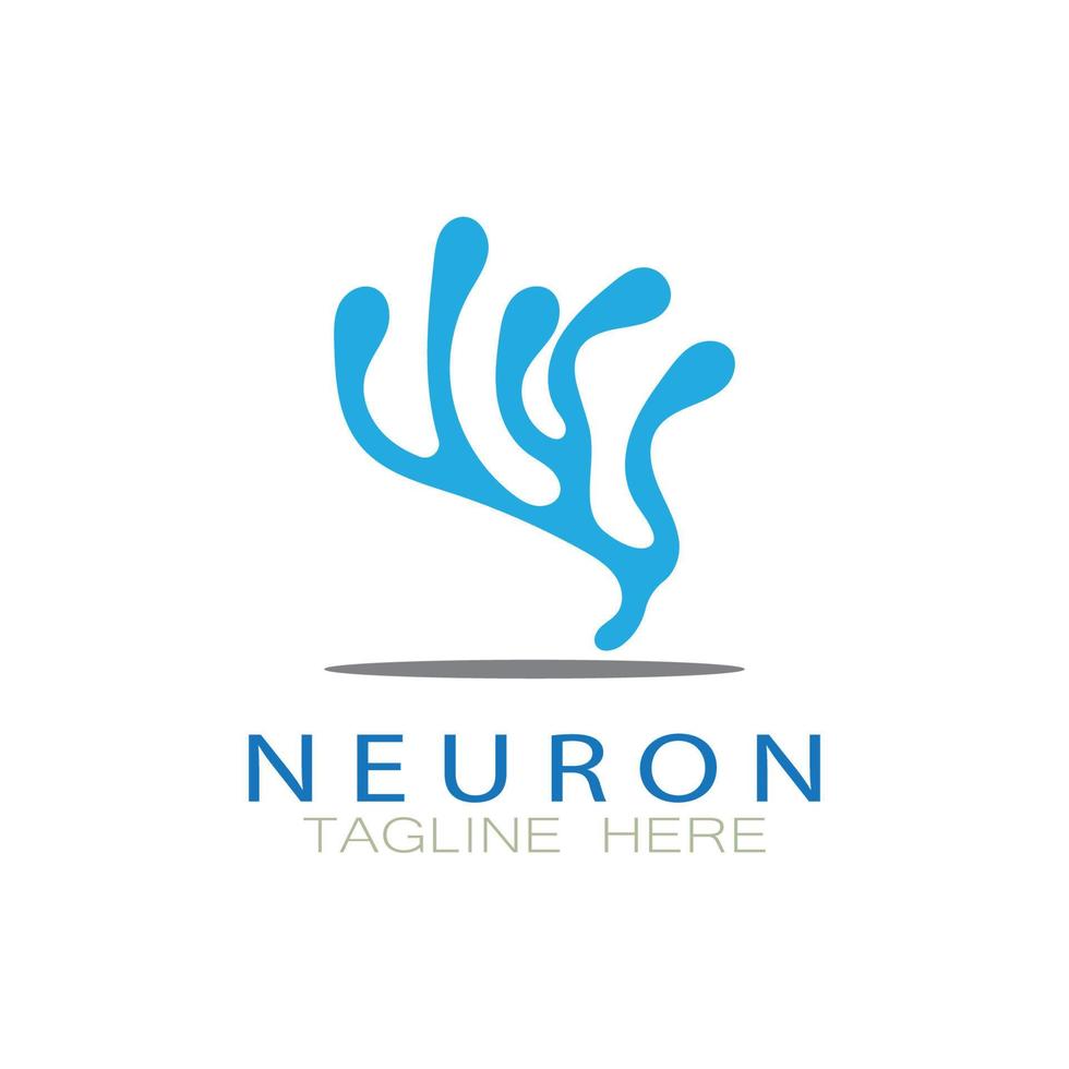 Neuron logo or nerve cell logo design,molecule logo illustration template icon with vector concept