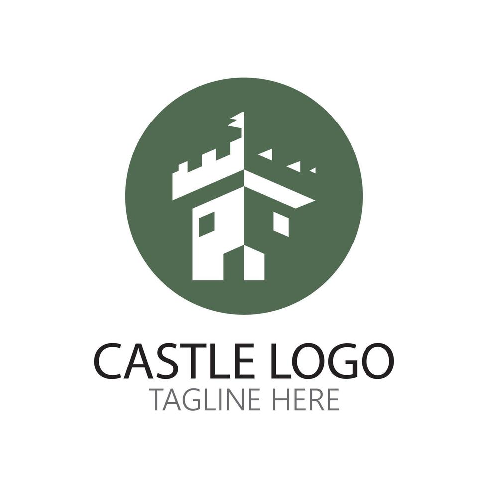 Castle Logo symbol vector illustration design template