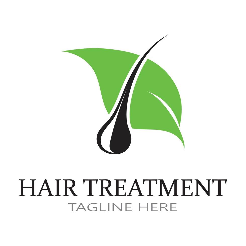 Hair treatment logo removal logo vector image design illustration