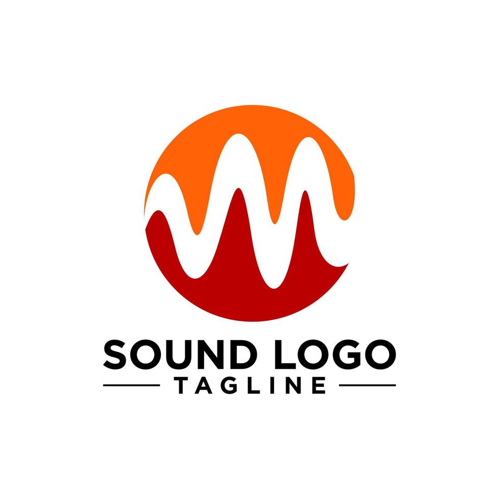 Sound wave logo vector template