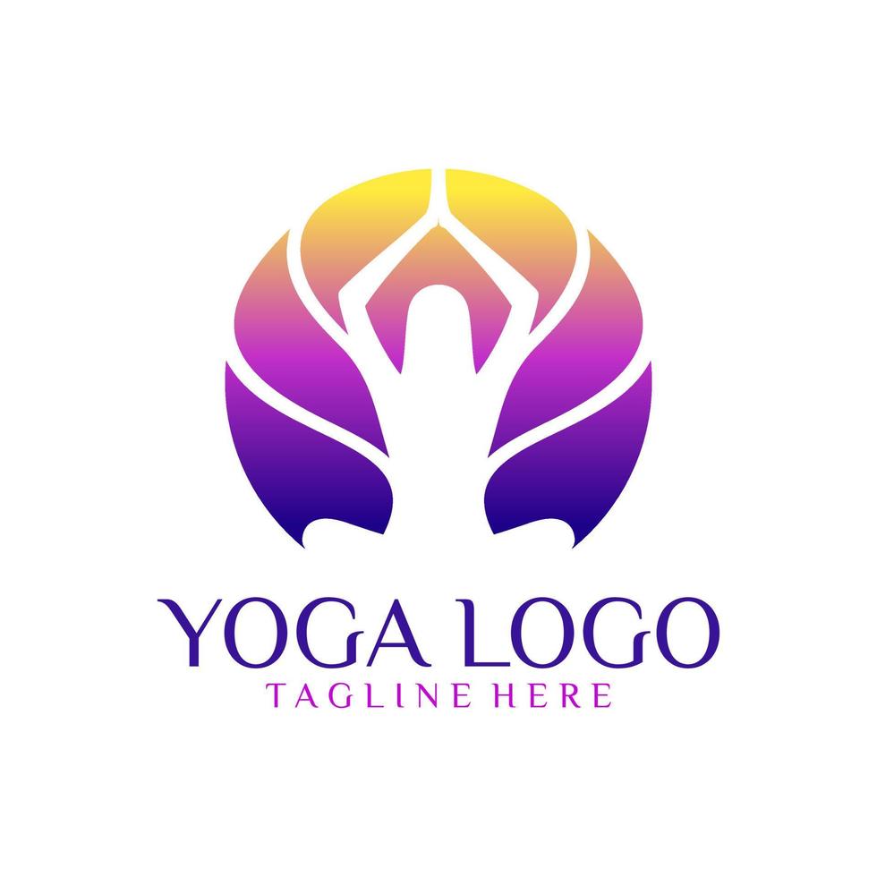 plantilla de vector de diseño de logotipo de yoga