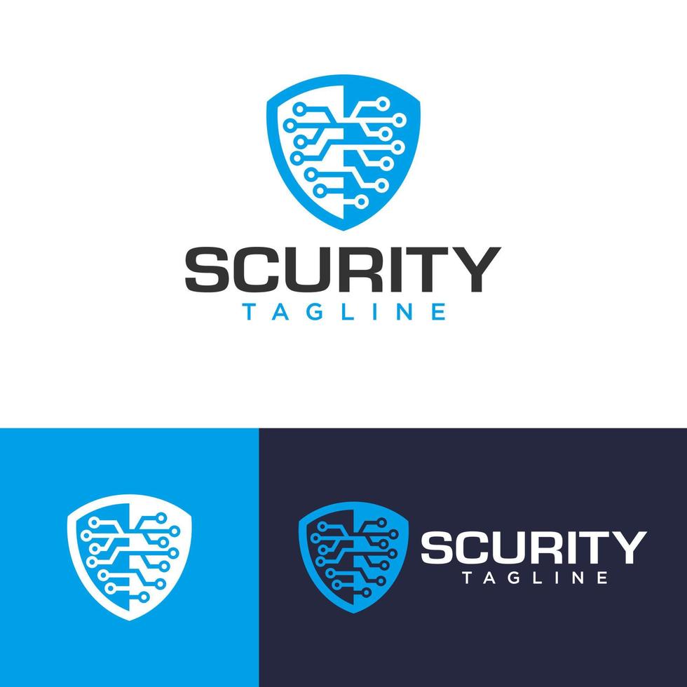 plantilla de vector de logotipo de escudo de seguridad