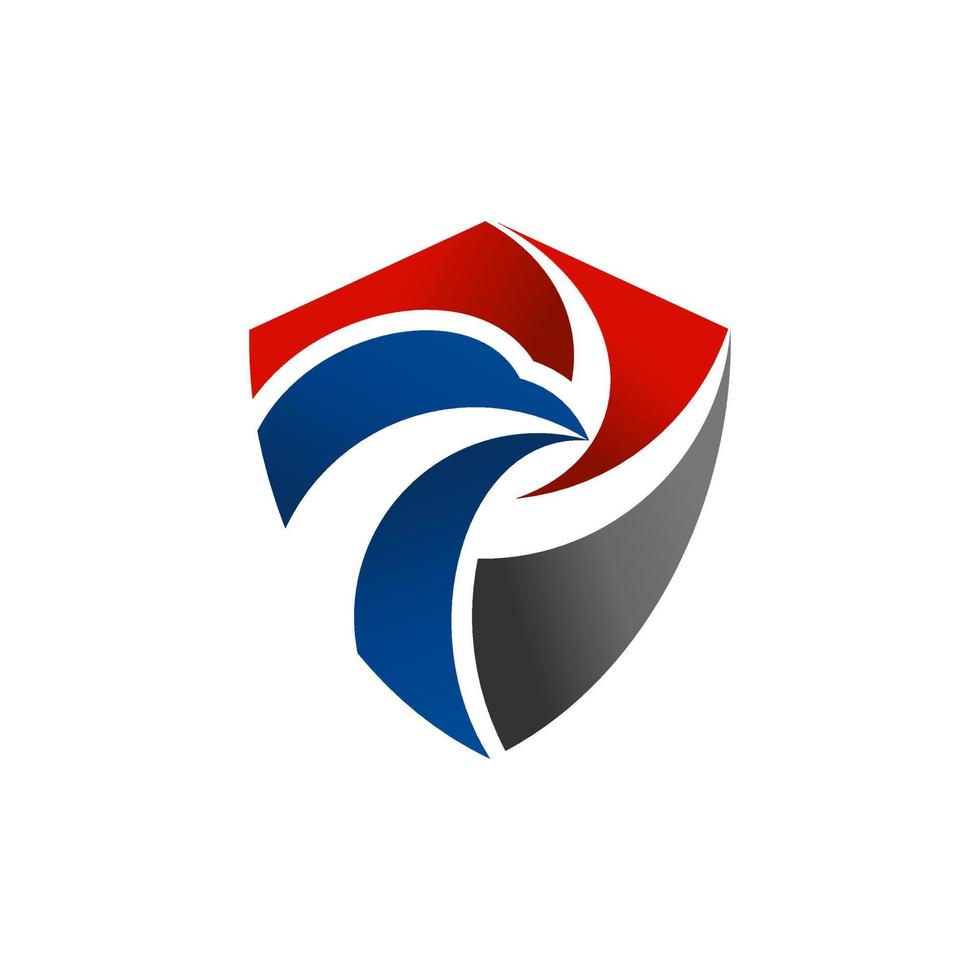 plantilla de vector de diseño de logotipo de escudo abstracto