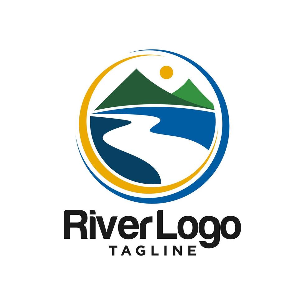 Valley River Logo Stock Image vector