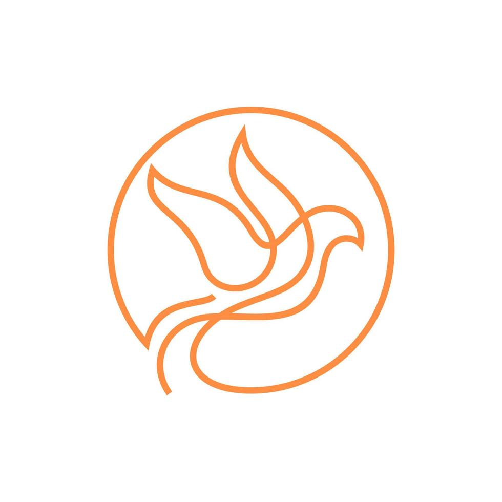 paloma pájaro vector logo stock vector plantilla