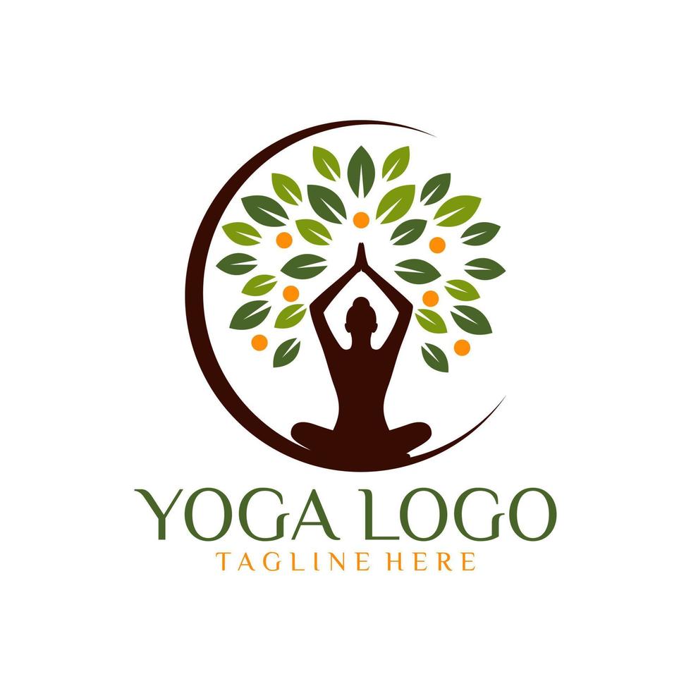 plantilla de vector de diseño de logotipo de yoga