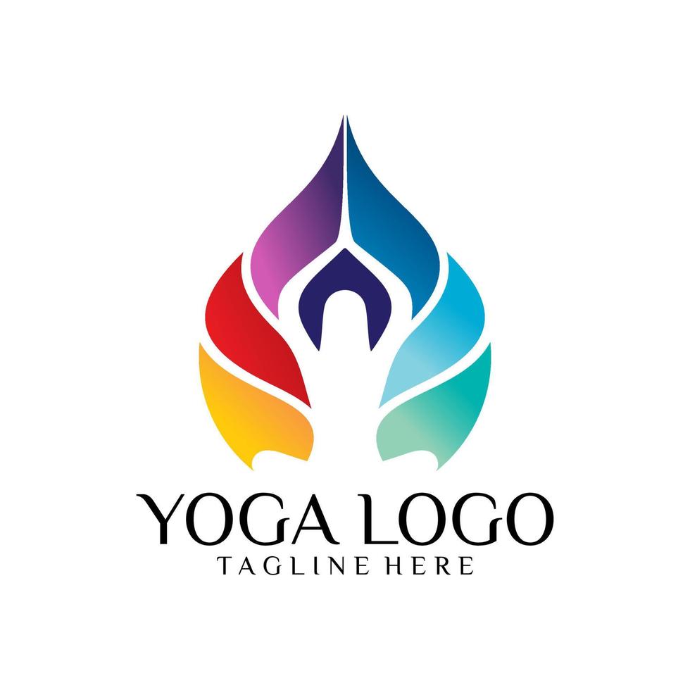 plantilla de vector de diseño de logotipo de yoga