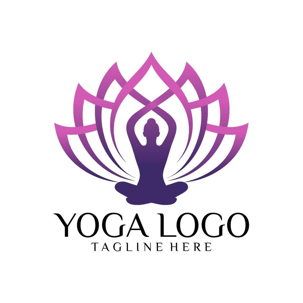 Yoga Logo design Vector template