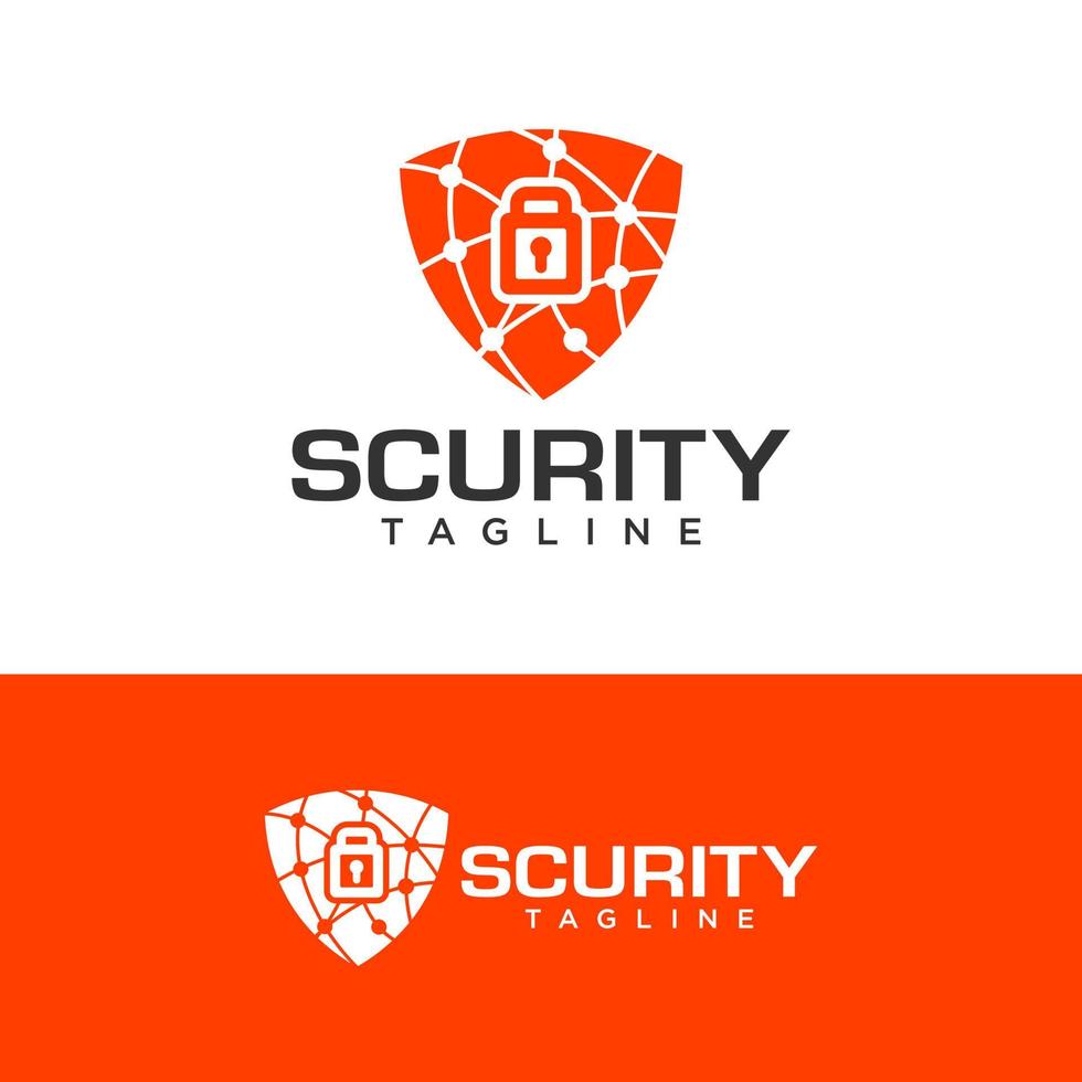 plantilla de vector de logotipo de escudo de seguridad