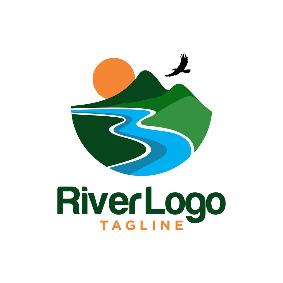 imagen de archivo del logotipo del río del valle vector