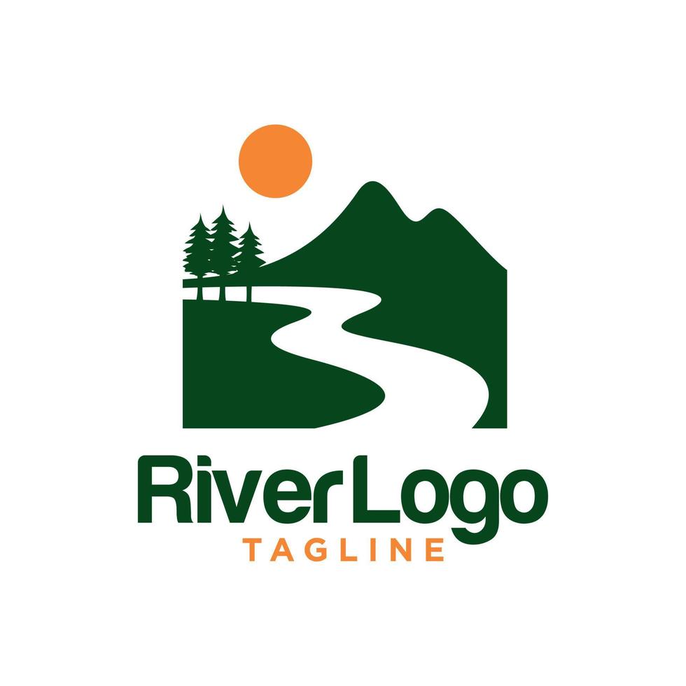 Valley River Logo Stock Image vector