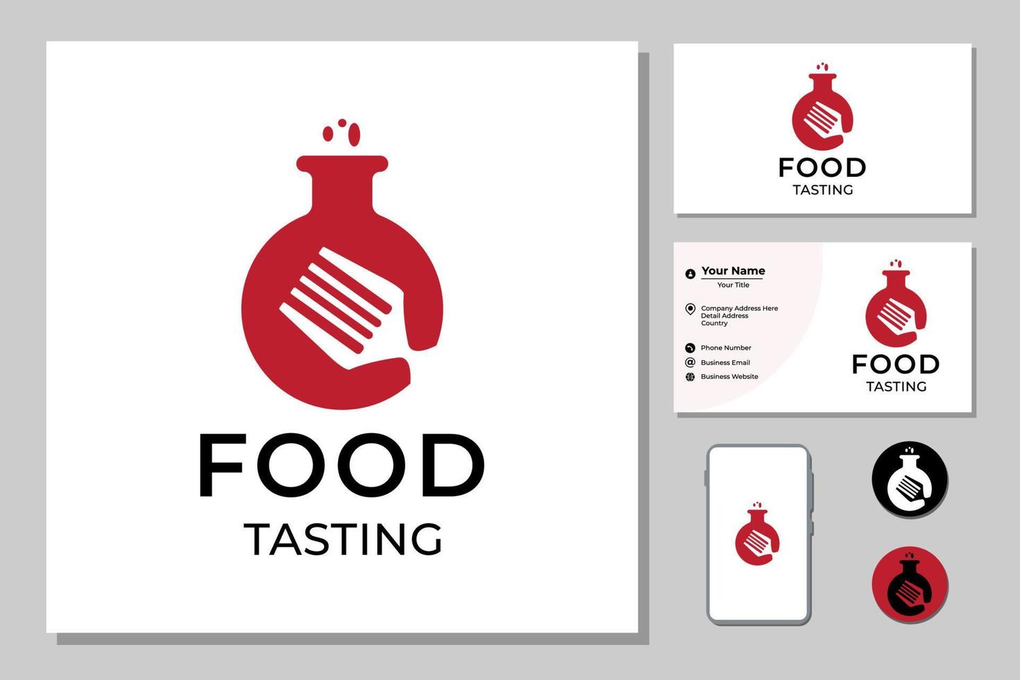 Bottle and fork for logo vector