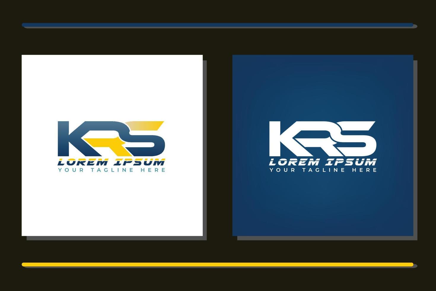 Creative letter K R S logo vector template