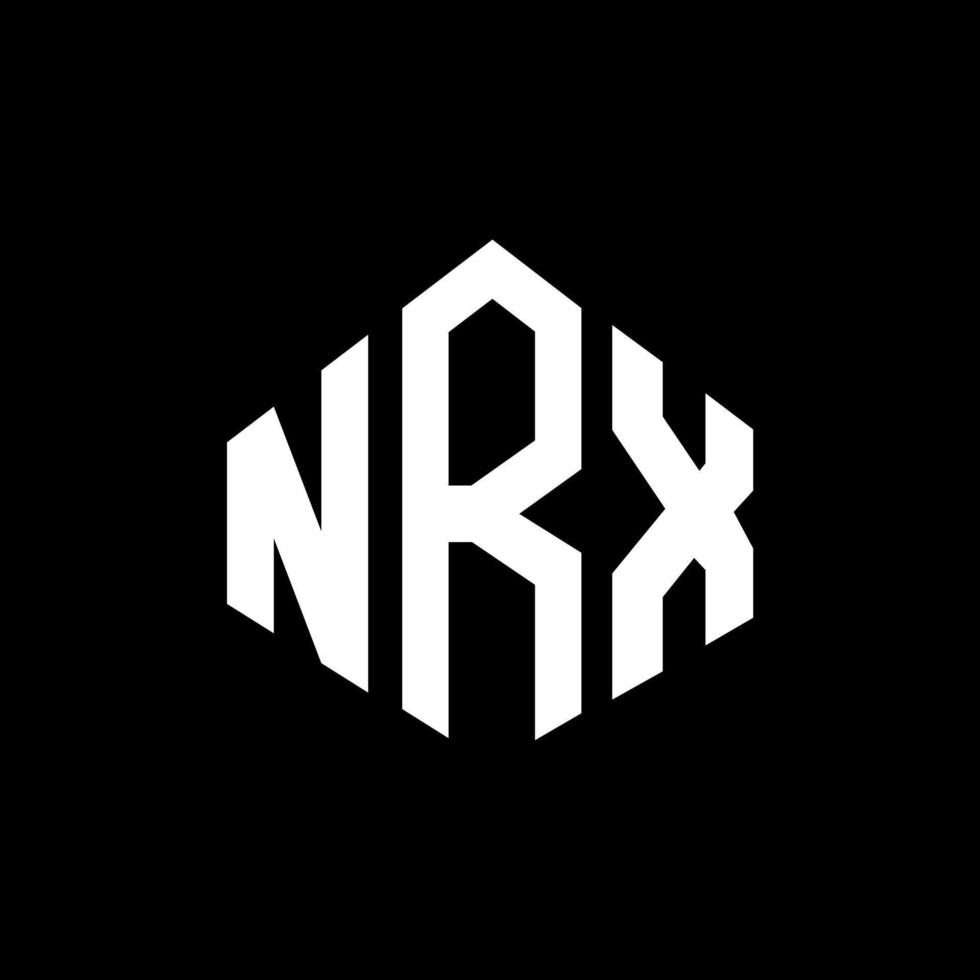 NRX letter logo design with polygon shape. NRX polygon and cube shape ...