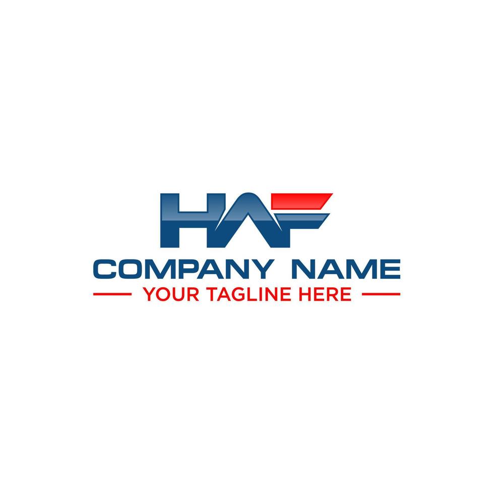 HAF Initial Modern Logo Design vector