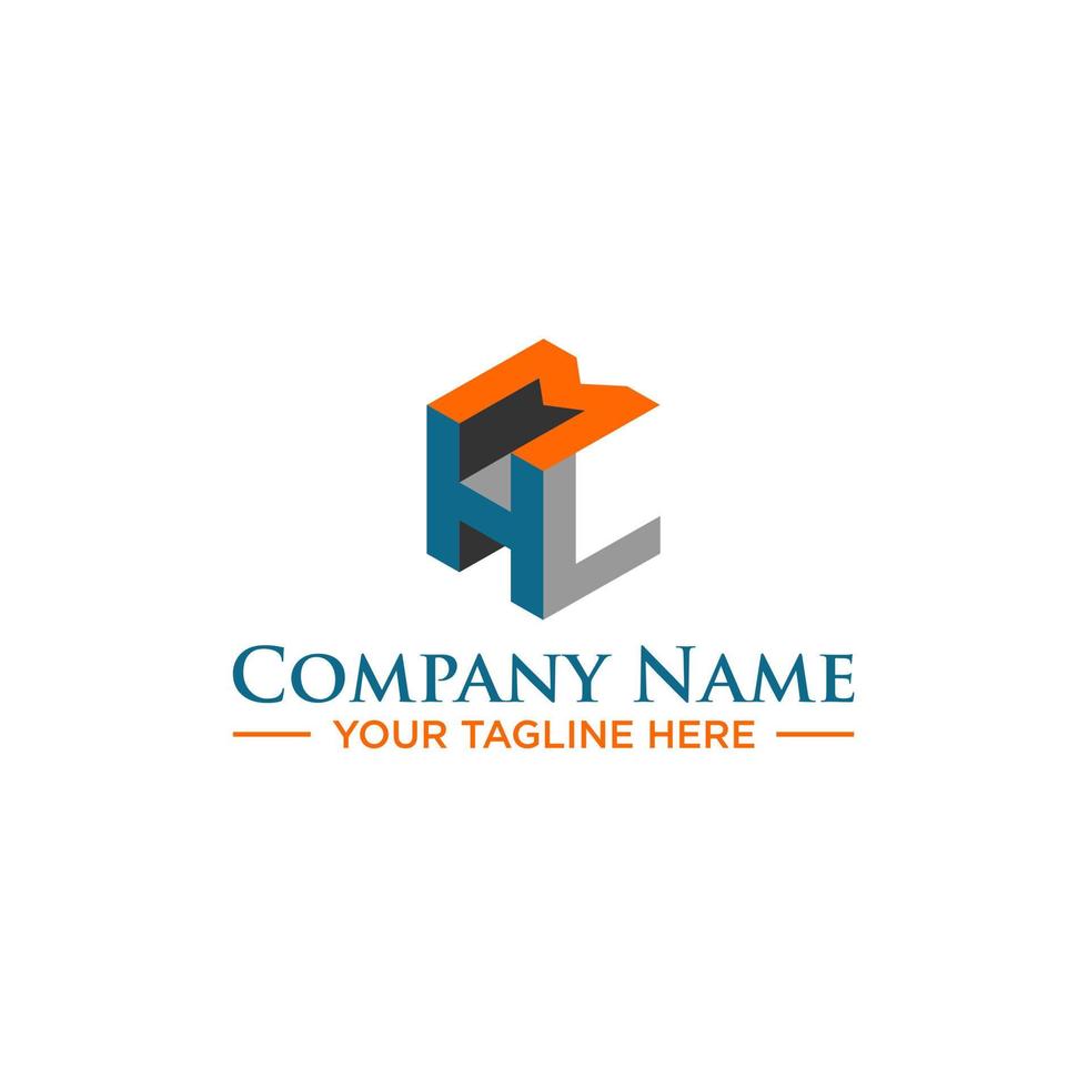 HML, MHL, or HLM Initial Logo Sign Design vector