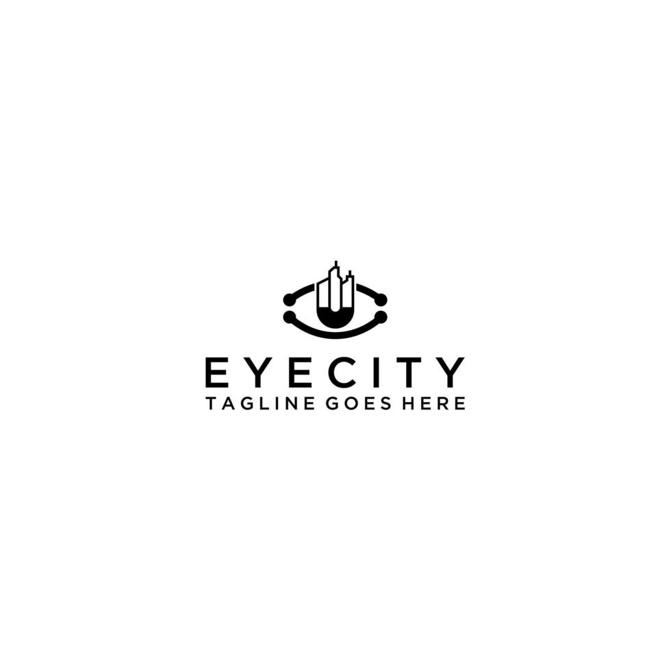 Eye City Logo Design Template vector