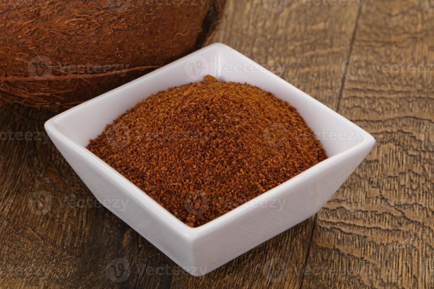Coconut brown sugar in the bowl photo
