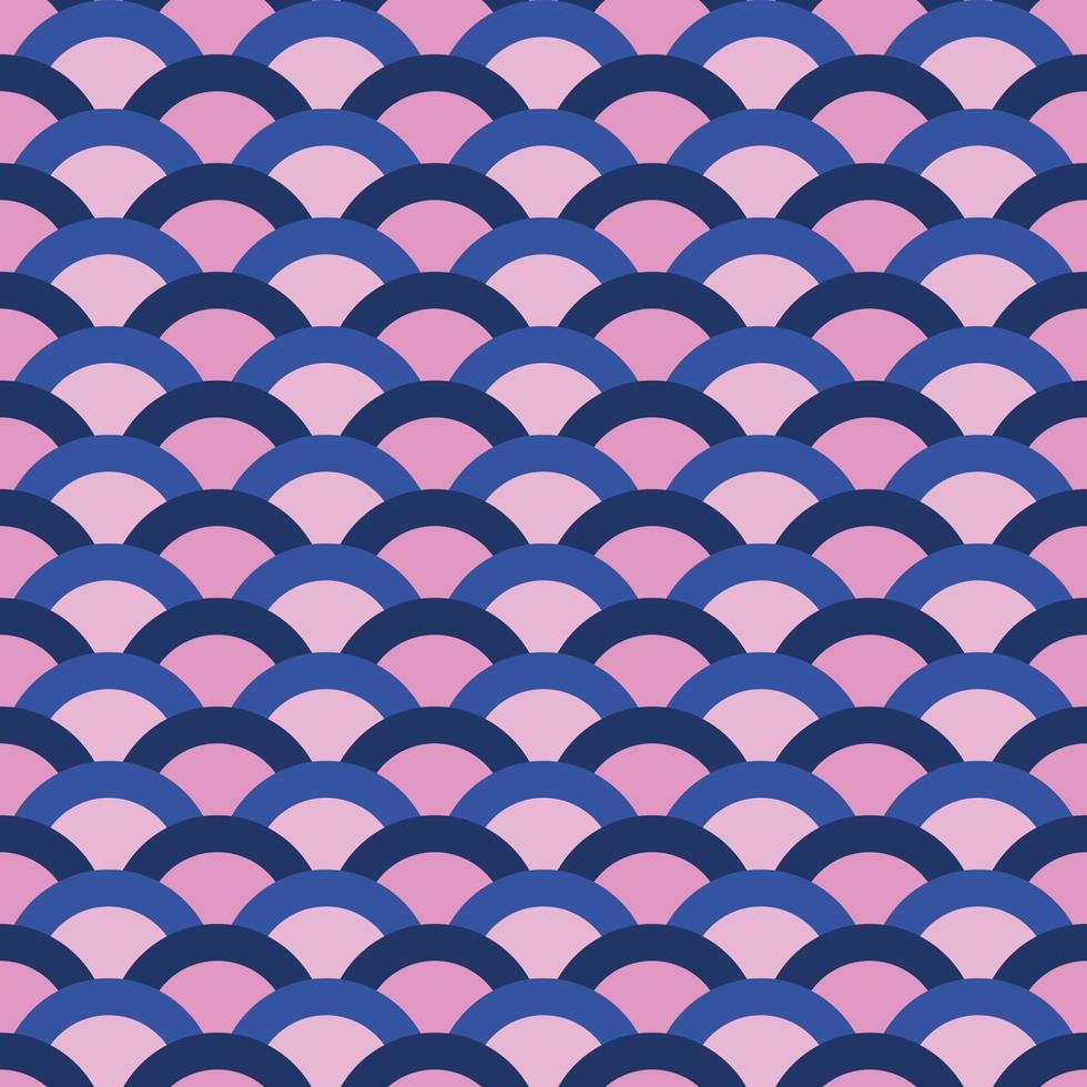 Illustrator vector of colorful seamless fish scale, abstract wave background