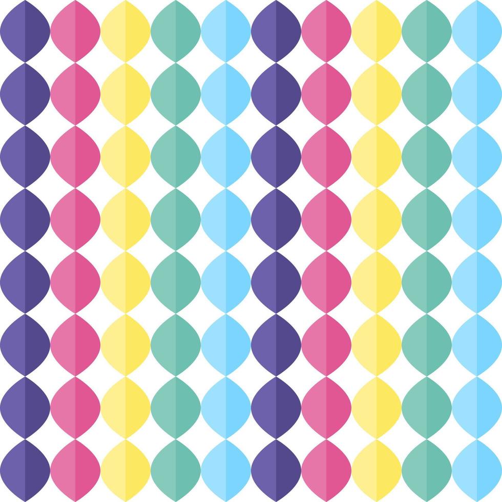 Illustrator vector of abstract background of colorful gradient geometric in a row, seamless colorful row