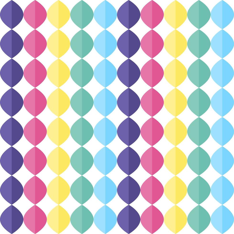 Illustrator vector of abstract background of colorful gradient geometric in a row, seamless colorful row