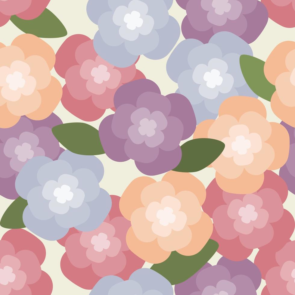 Seamless illustrator vector of colorful flower