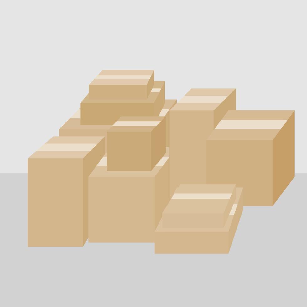 Illustrator vector of a box parcel  waiting for deliver