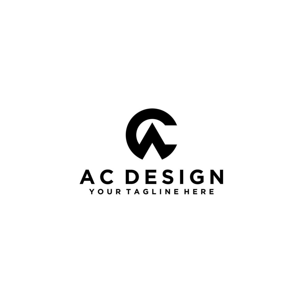 diseño de logotipo inicial de ca vector