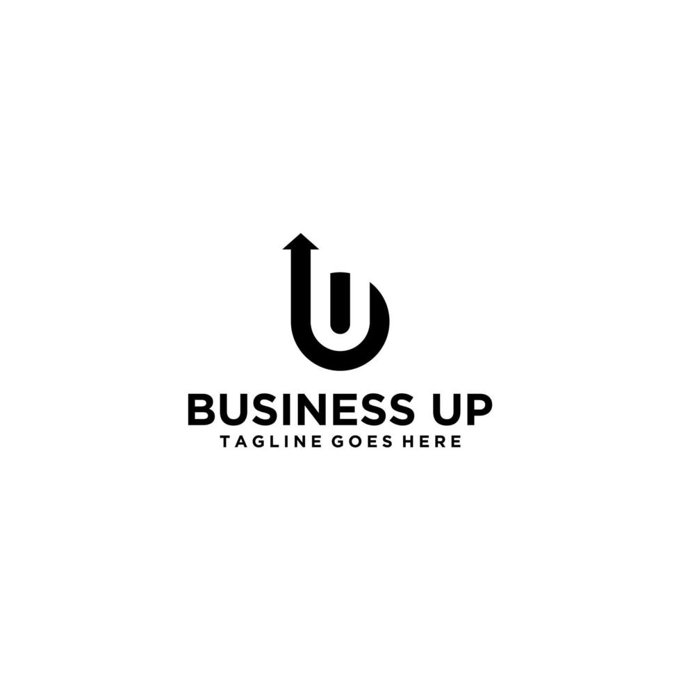 Initial B with up arrow for your business vector