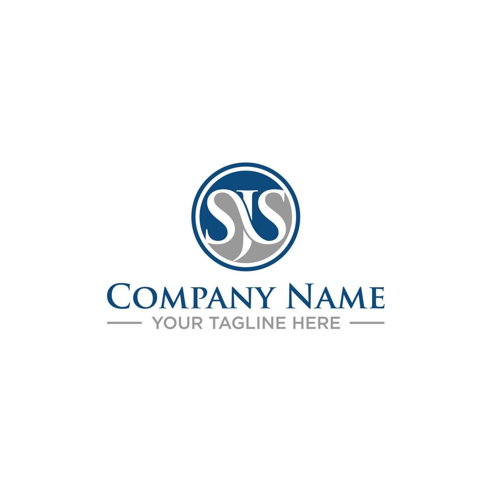 SJS Initial Logo Design for Your Company vector