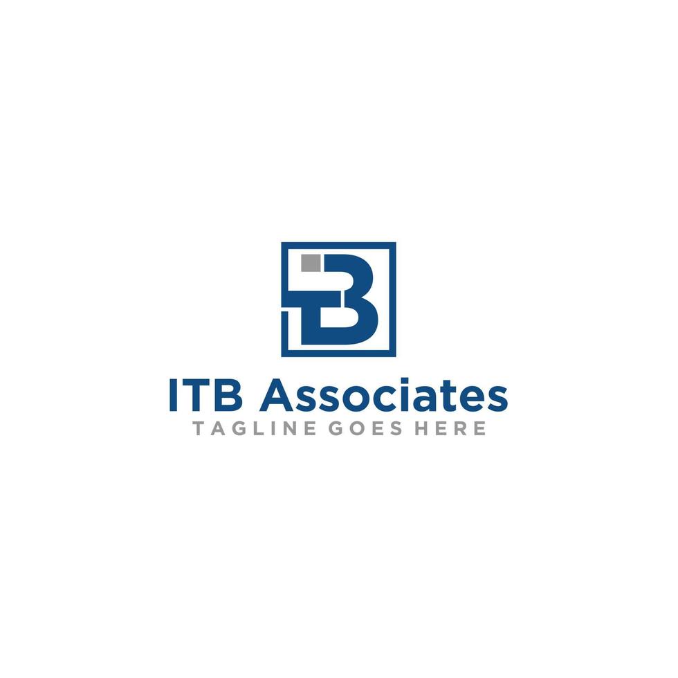 diseño de logotipo de letra itb para su empresa vector